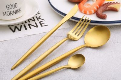 Aureate beautiful stainless steel tableware (1)