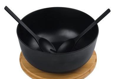 Black high quality sturdy plastic bowl (3)