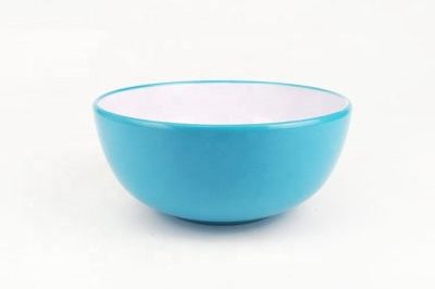 Blue and white large plastic bowl (4)