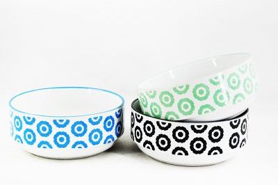 Children’s size ceramic bowl with colorful pattern (6)