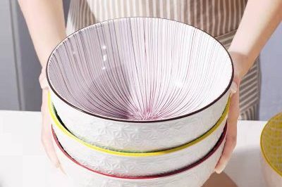 Hand Carved Premium White Ceramic Bowl (3)