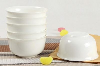 Hot Sale White Ceramic Round Salad Bowl (5)