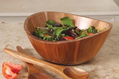 Irregular design fruit salad wooden bowl (5)