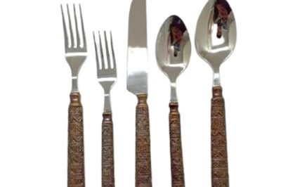 Luxury stainless steel knife and fork set (6)