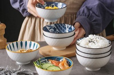 Natural Healthy Japanese Ceramic Bowl Set (2)