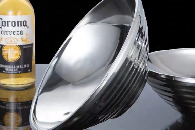 New large smooth stainless steel bowl (2)