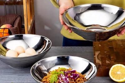 New large smooth stainless steel bowl (4)