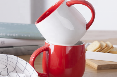 Red potbelly design ceramic mug (5)
