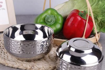 Round particle anti-scalding steel bowl (2)