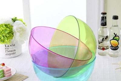 Transparent and durable colored plastic bowl (5)