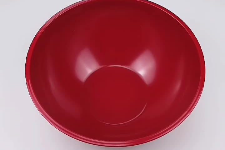custom color red big plastic bowl (1)