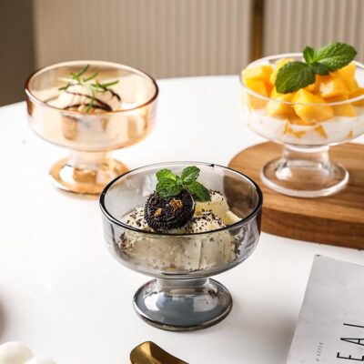 glass mixing and salad bowl for kitchen