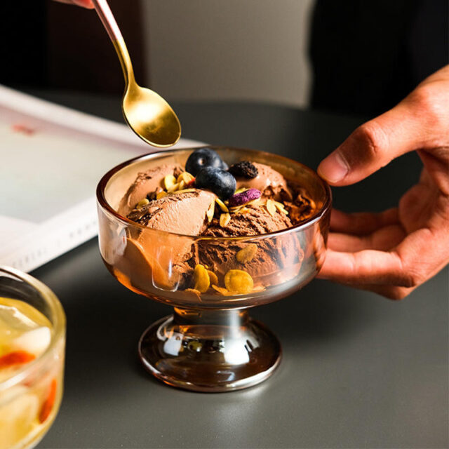 glass mixing and salad bowl for kitchen