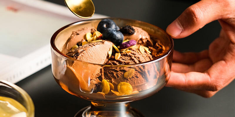 glass mixing and salad bowl for kitchen