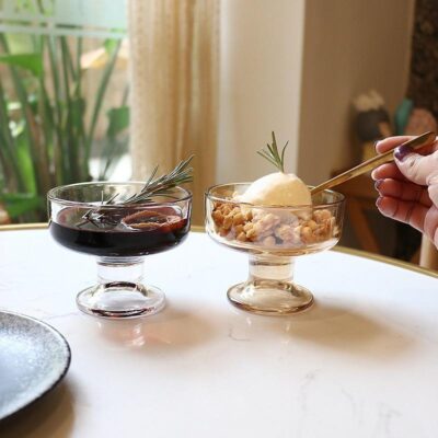 glass mixing and salad bowl for kitchen