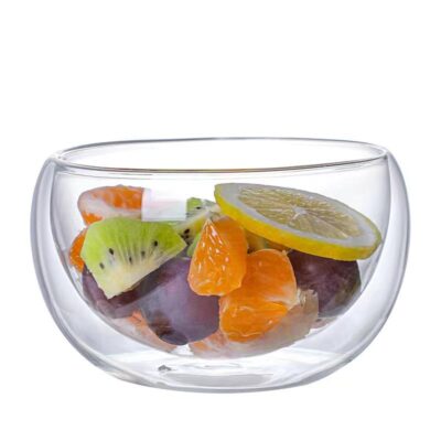 double wall glass bowl set