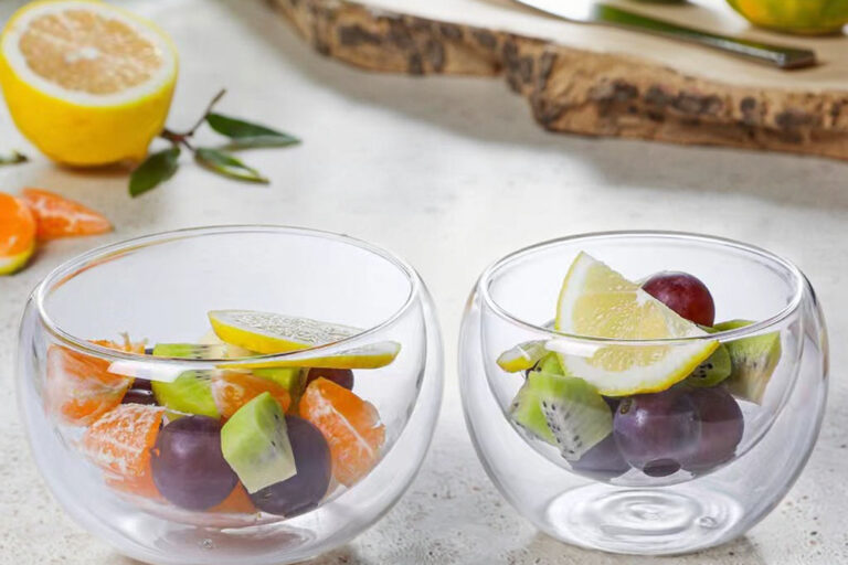double wall glass bowl set