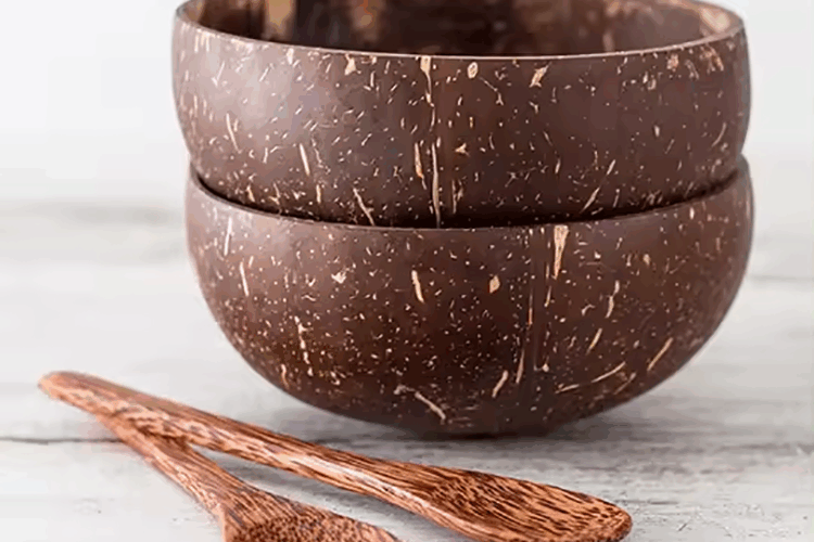 wooden bowls handmade with spoons