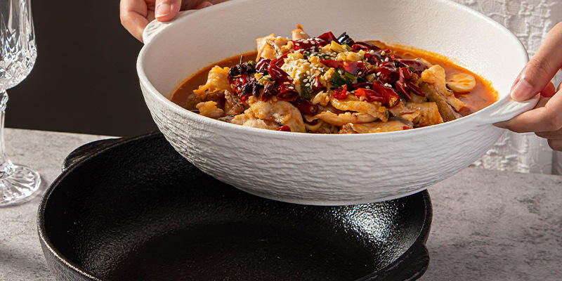 ceramic double-eared ramen soup bowl