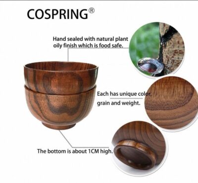 Polished wooden bowl for home