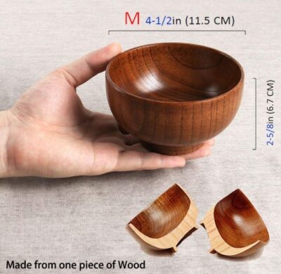 Polished wooden bowl for home
