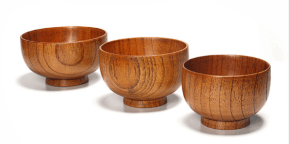 wooden bowl for baby food and dinner