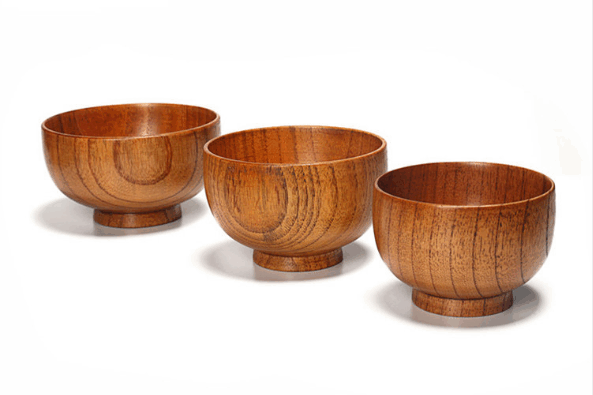 wooden bowl for baby food and dinner