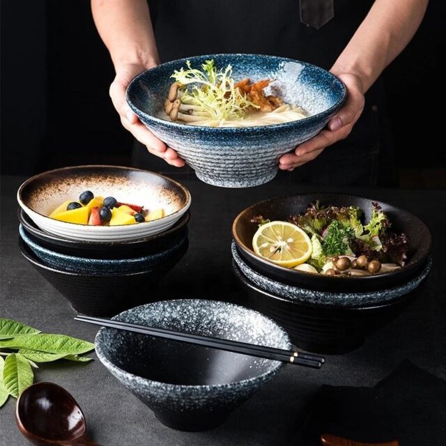 Japanese ceramic ramen bowl 8inch