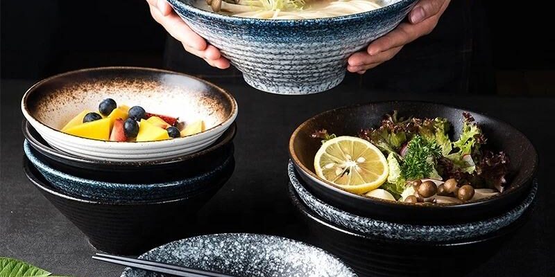 Japanese ceramic ramen bowl 8inch