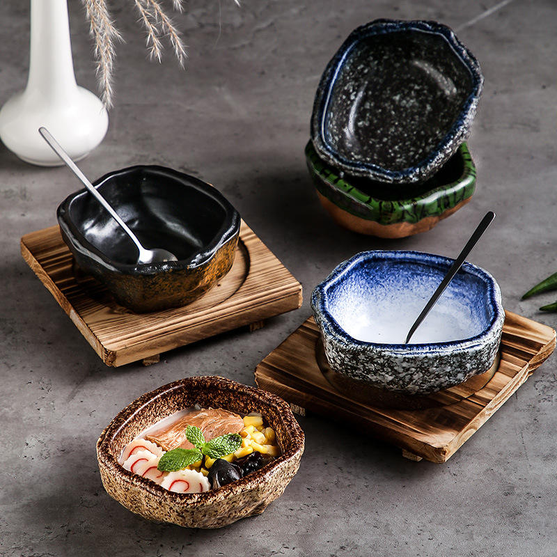 ceramic bowl with tray for snacks