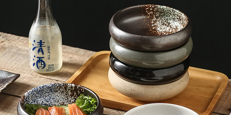 ceramic sushi sashimi rice noodle bowl