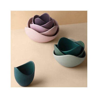Morandi color ceramic bowl set