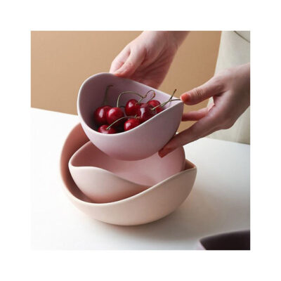Morandi color ceramic bowl set