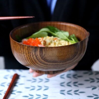 Japanese wooden bowls for soup