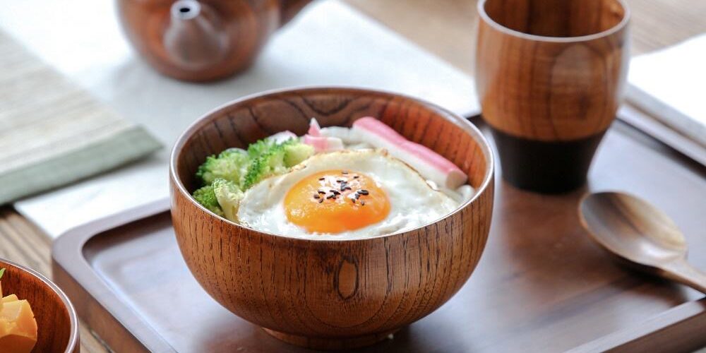 Japanese wooden bowls for soup
