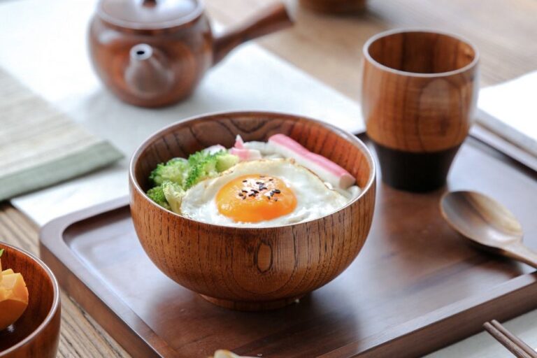Japanese wooden bowls for soup