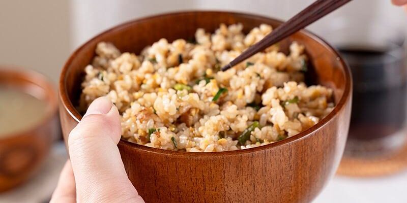 Japanese retro wooden rice bowls