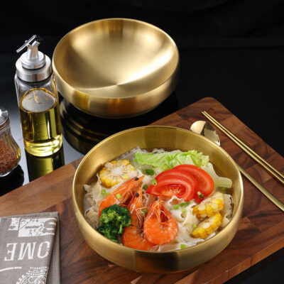 stainless steel ramen soup bowl