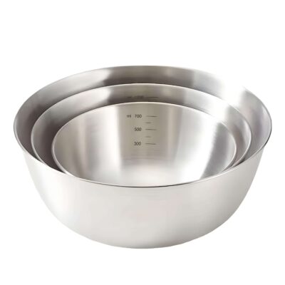 stainless steel mixing and salad bowl