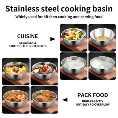 stainless steel mixing and salad bowl