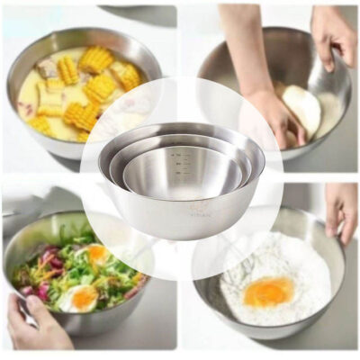 stainless steel mixing and salad bowl