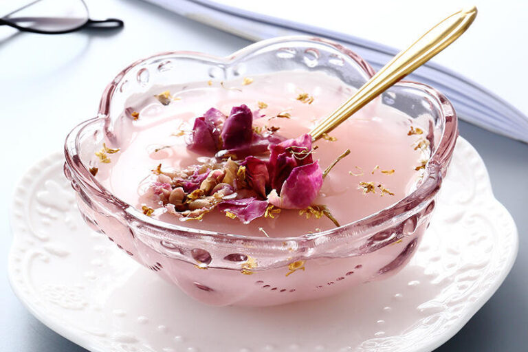 Nordic gold inlay glass dessert bowl