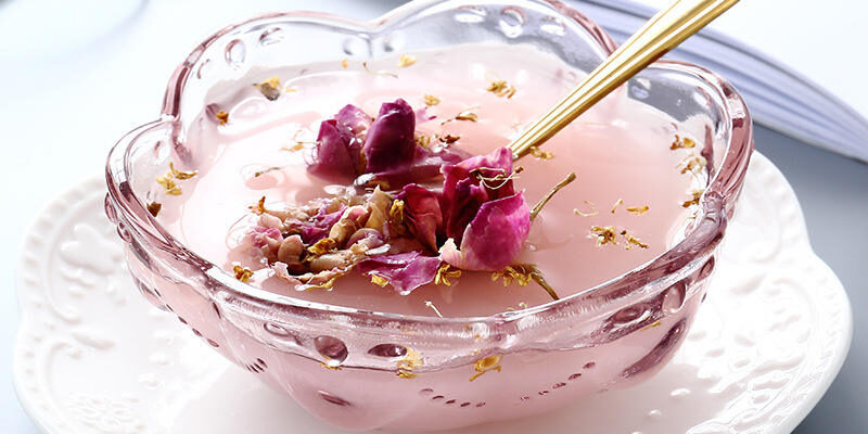 Nordic gold inlay glass dessert bowl