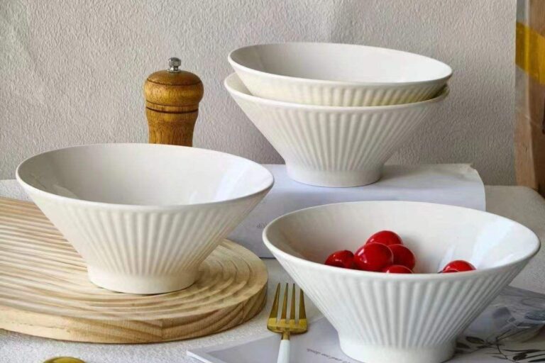 ceramic noodle bowl set for stylish dining