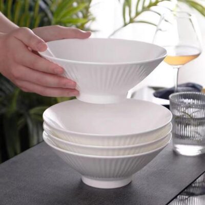 ceramic noodle bowl set for stylish dining