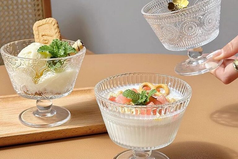 glass dessert and salad bowl
