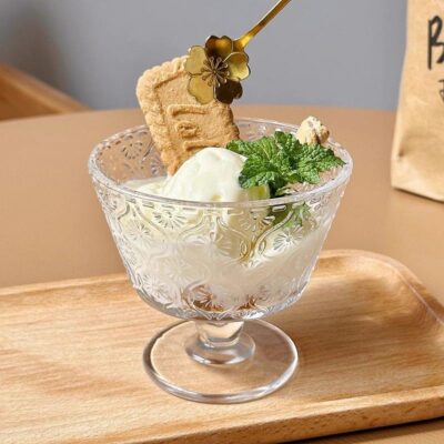 glass dessert and salad bowl