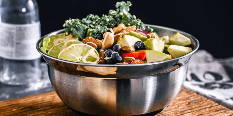 colander and salad mixing bowl