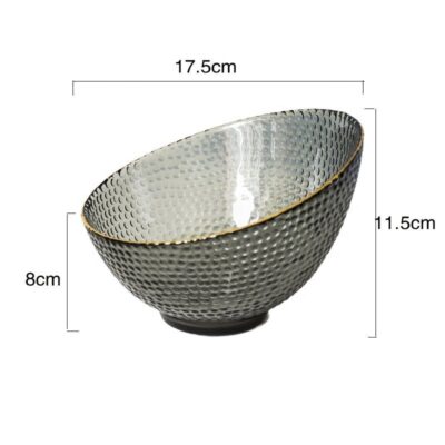 glass bowl for food and salad