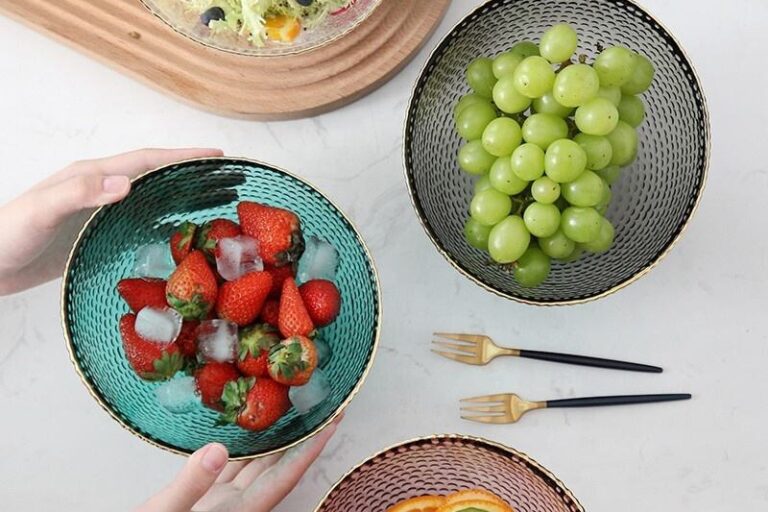 glass bowl for food and salad